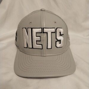 Brooklyn Nets Baseball Cap Hat PU Leather New Era 9Fifty Hardwood Classics NBA